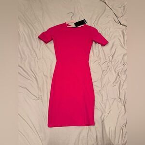 Pink mini dress short sleeve size 4 new with tags nastygal